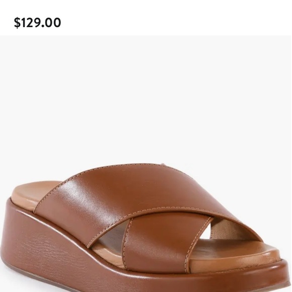 NWOT Seychelles Key Largo Wedge Slide Leather Sandals 10 $129 - Picture 4 of 14